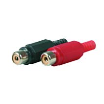 2 fiches rca femelles plastiques - OPTEX