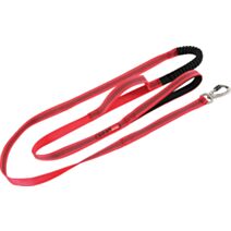 Laisse Moov réflective randonnée - 2,40m - Rouge