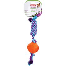 Jouet chien corde et balle dental Ø7,5 cm - ZOLUX