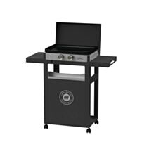 Plancha gaz Acier électrozingué noir 92,4x51,8x114,3cm - LE MARQUIER
