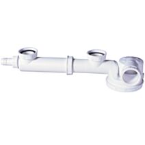 Tubulure siphon extra-plat évier 2 bacs - WIRQUIN