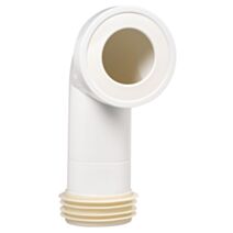 Pipe WC rigide coudée Pushfit Ø110 mm + piquage - WIRQUIN