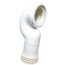Pipe WC rigide gain de place coudée Pushfit Ø110 mm- WIRQUIN