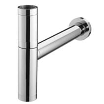 Siphon long Teos ABS chromé 0,27m argent - WIRQUIN