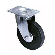 Roulette standard de manutention à platine pivotante caoutchouc Ø125mm - Charge supportée 125 kg - GUITEL.M