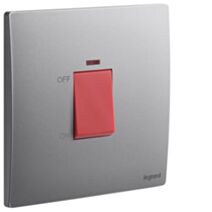 1G 1W 45A DP SW w/indicator Mallia argent - LEGRAND