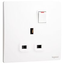 1G BS 13A SP switched socket Mallia blanc - LEGRAND