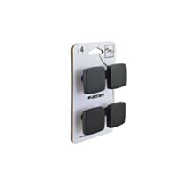 Set de 4 boutons de meuble carré acier noir - BAR PLUS