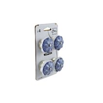 Set de 4 boutons de meuble Maille bleu porcelaine - BAR PLUS