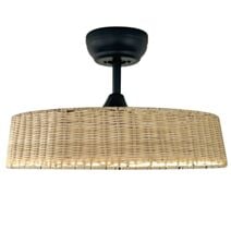 Ventilateur de plafond Solava rotin naturel Ø50cm - FARELEK