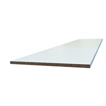 Tablette blanche mélaminée 200 x 50 x 0,16 cm