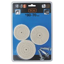 Lot de 3 brosses circulaires coton - SCID