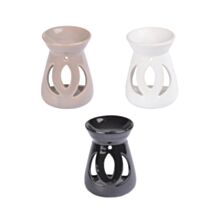 Brûle-parfum céramique ajouré Ø7 x 6 cm 3 coloris assortis - HOMEA