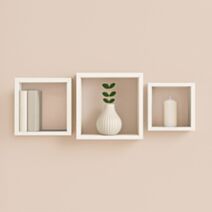 Set de 3 cubes gigognes blanc - HOMEA