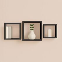 Set de 3 cubes gigognes noir - HOMEA