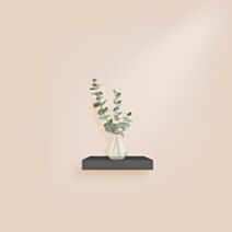 Etagère flottante MDF L25x22,8cm noir - HOMEA