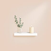 Etagère flottante MDF 50x22,8cm blanc - HOMEA