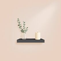 Etagère flottante MDF 50x22,8cm noir - HOMEA