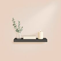Etagère flottante MDF 75x22,8cm noir - HOMEA