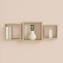 Set de 3 cubes gigognes chêne clair - HOMEA