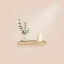Etagère flottante MDF 50x22,8cm chêne clair - HOMEA