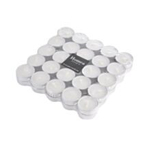 Set de 50 bougies chauffe-plat coloris blanc - HOMEA