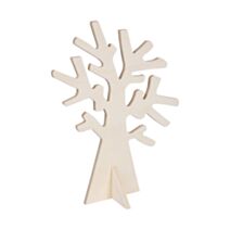 Arbre porte bijoux 23 x 28 cm bois naturel à décorer - HOMEA