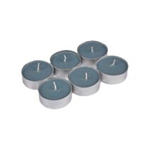 Set de 6 bougies maxi chauffe-plat parfum patchouli 11x18,5cm bleu - HOMEA