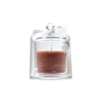 Bougie cloche paraffine 9x12cm marron parfum opium - HOMEA
