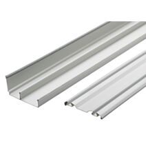 Kit rails haut/bas pour porte coulissante blanc - OPTIMUM