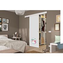 Kit porte en applique 83 cm prépeint - OPTIMUM