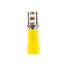 10 cosses jaunes clips femelles 6,3 mm zenitech