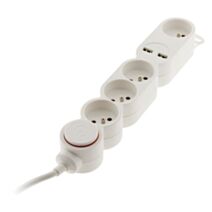 Bloc ménager avec USB 4 prises Home - ZENITECH