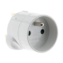 Adaptateur m uk / f france blanc