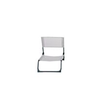 Cale dos pliant en acier anthracite/texaline gris