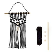 Kit suspension murale macramé à fabriquer noir - HOMEA
