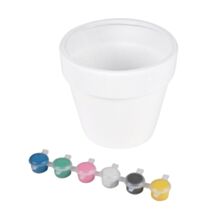 Pot de fleur à peindre en céramique blanc - HOMEA