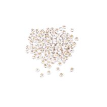 Set de perles alphabet rondes +180 pièces Ø6 mm blanc et or - HOMEA