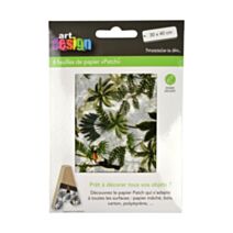 Set de 6 feuilles de papier patch Panther 40 x 30 cm - HOMEA