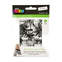 Set de 6 feuilles de papier patch Palmeraie 40 x 30 cm - HOMEA