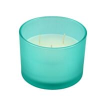 Bougie verrine 3 mèches paraffine 11x8cm parfum embruns - HOMEA