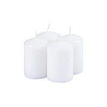 Set de 4 bougies pilier Essentiel jasmin Ø4 x H6 cm - HOMEA