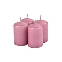 Set de 4 bougies pilier Essentiel orchidée Ø4 x H6 cm - HOMEA