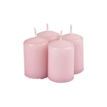 Set de 4 bougies pilier Essentiel cerisier en fleurs Ø4 x H6 cm - HOMEA