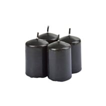 Set de 4 bougies pilier Essentiel bois de santal Ø4 x H6 cm - HOMEA