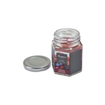 Bougie en pot couvercle Essentiel fruits rouges Ø5,5 x H5,5 cm - HOMEA