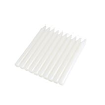 Set de 10 bougies chandelle 20 cm coloris blanc - HOMEA