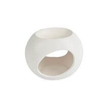 Brûle-parfum céramique rond Ø13 x 11 cm blanc - HOMEA