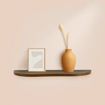 Étagère droite MDF 57x19x1,8cm acacia - HOMEA