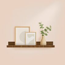 Étagère photo striée bois 59x11,5x5,9cm acacia - HOMEA